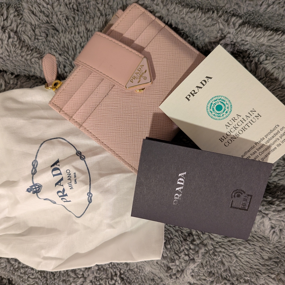 Prada Pink Wallet Card Holder